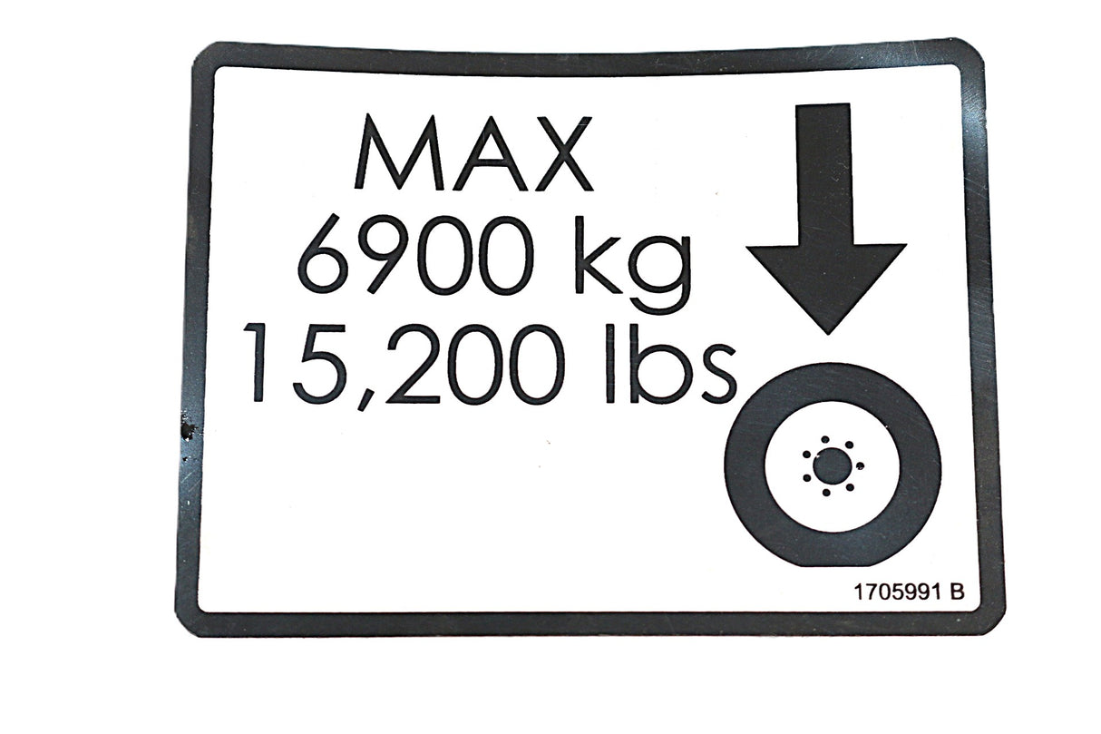 JLG - 1705991 - DECAL MAX TIRE LOAD