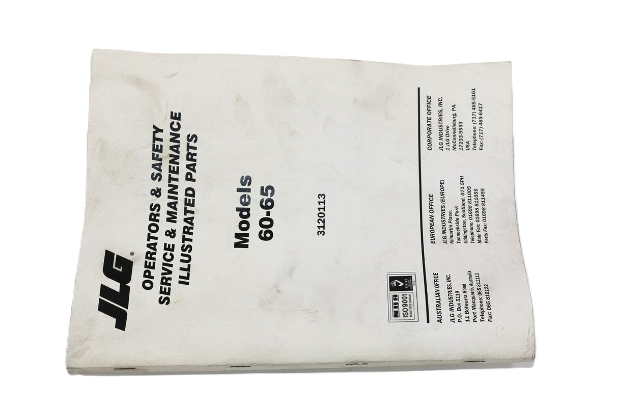 JLG - 3120113 - MANUAL 60-65 OP/MAINT/IPL