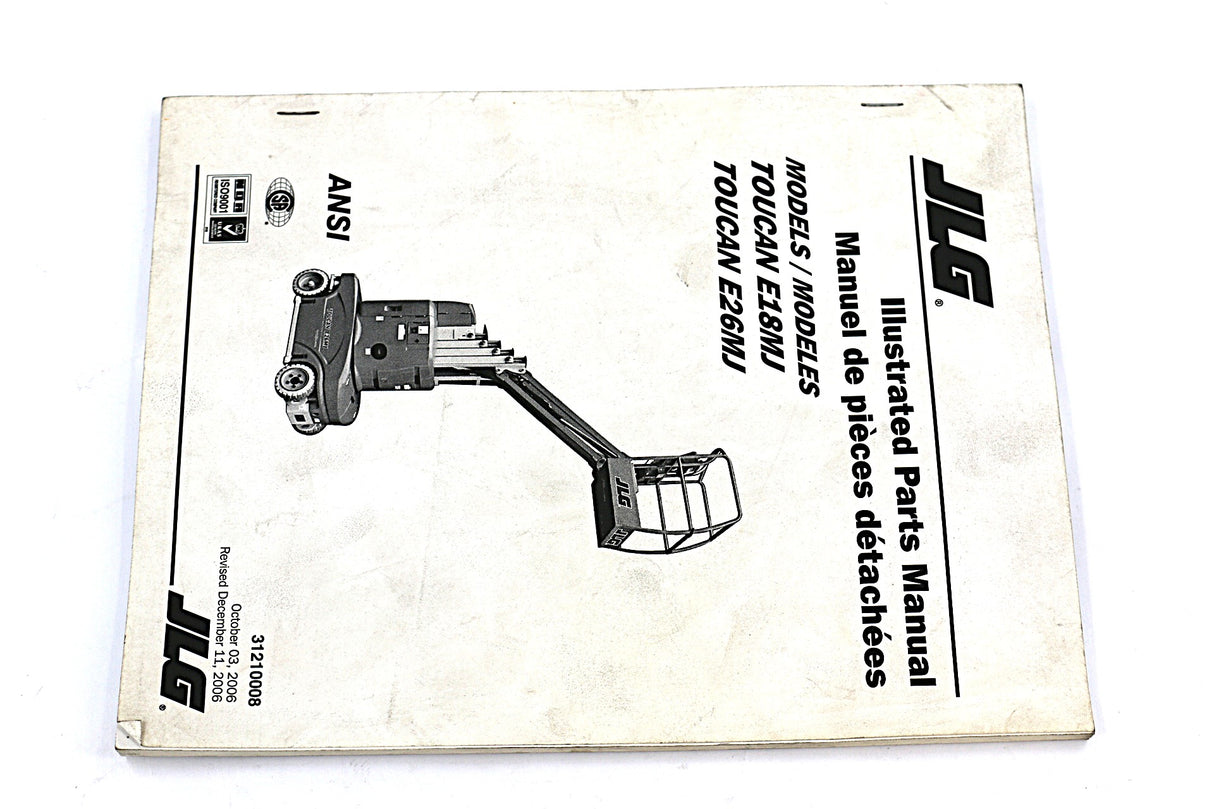 JLG - 31210008 - E18/26MJ ENG/FRENCH PTS MANUAL