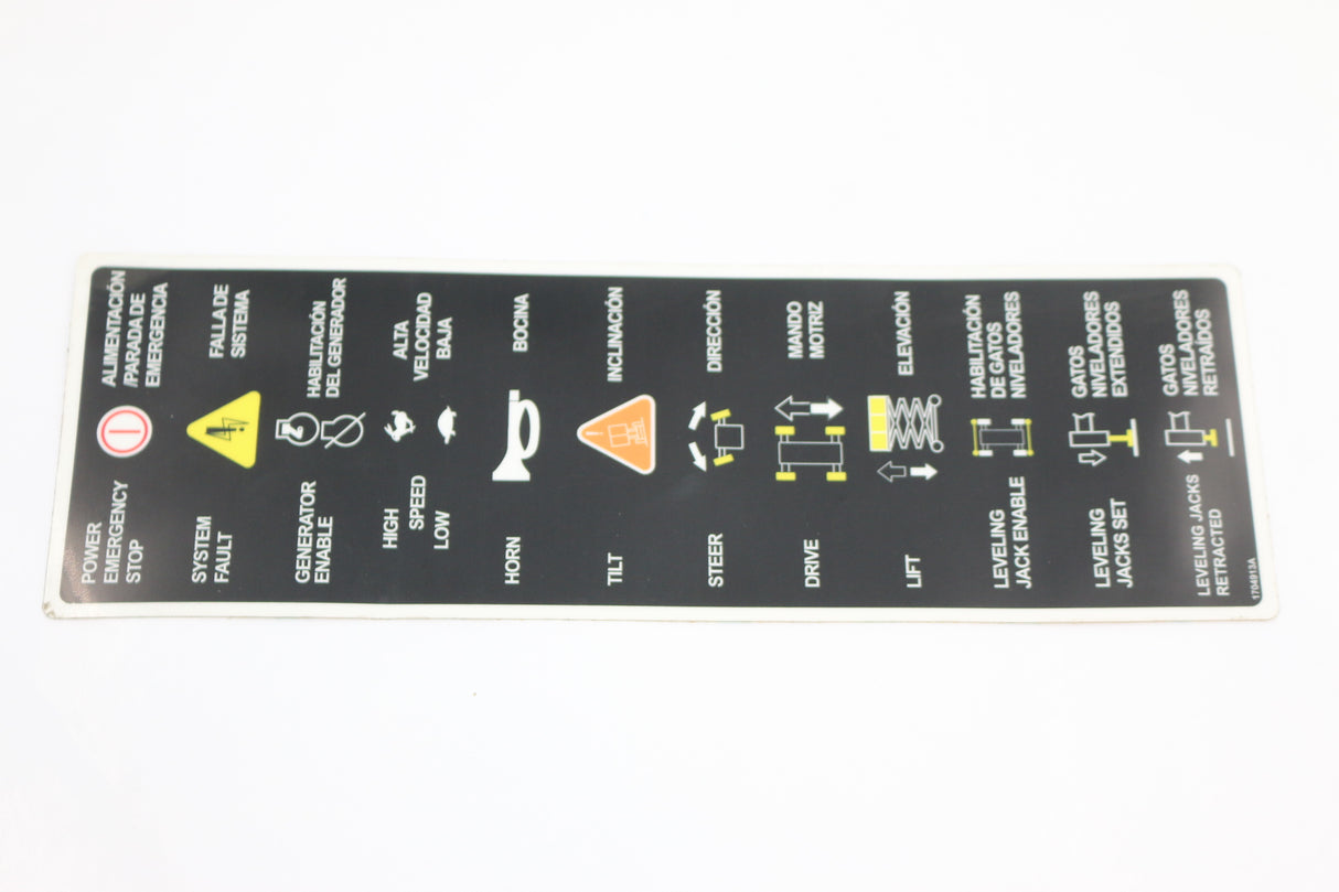 JLG - 1704913 - DECAL LEGEND