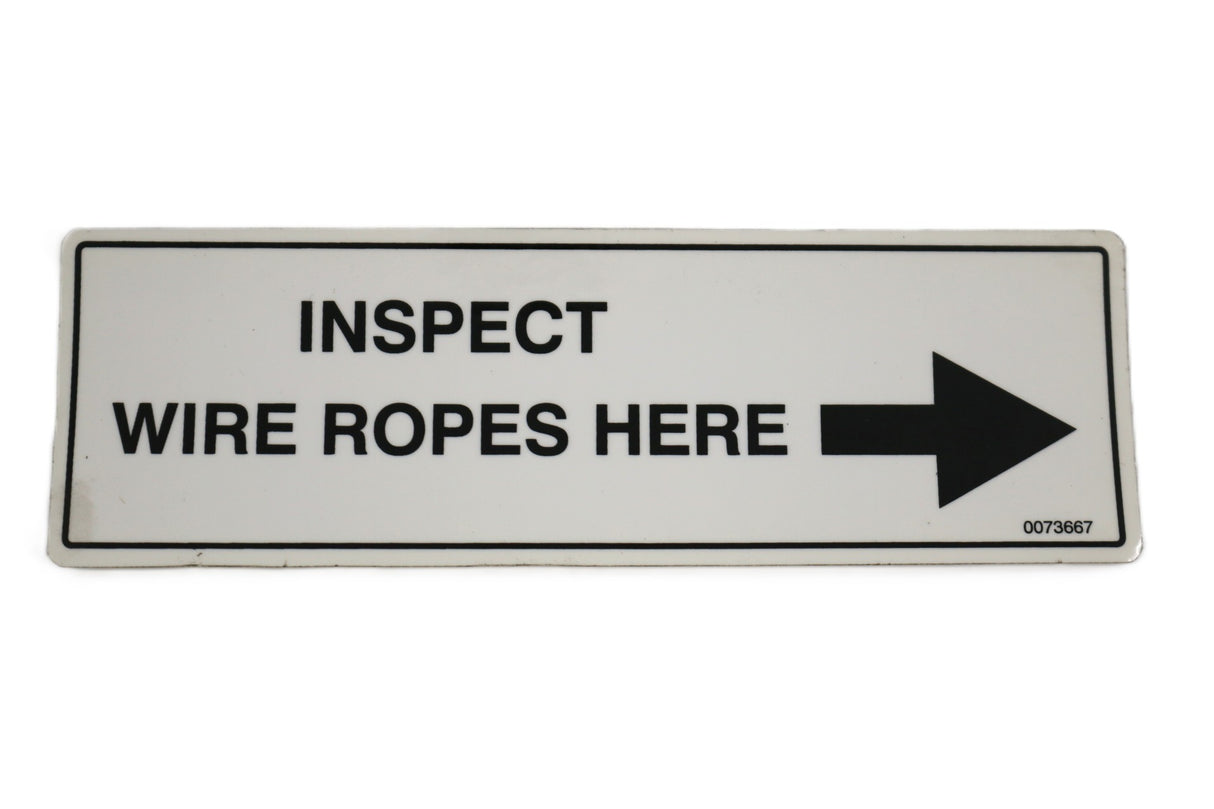 JLG - 70040526 - DECAL INSPECT WIRE ROPES