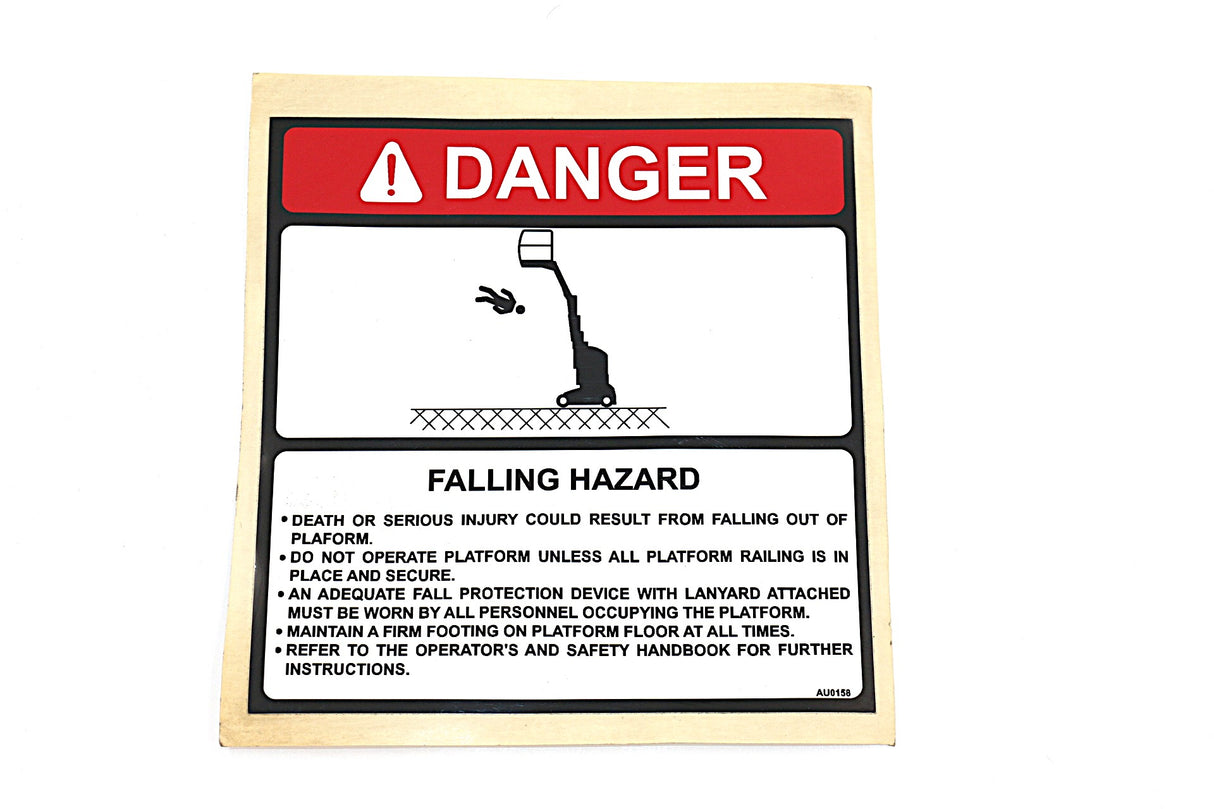 JLG - AU0158 - DECAL FALL HAZARD FIG US