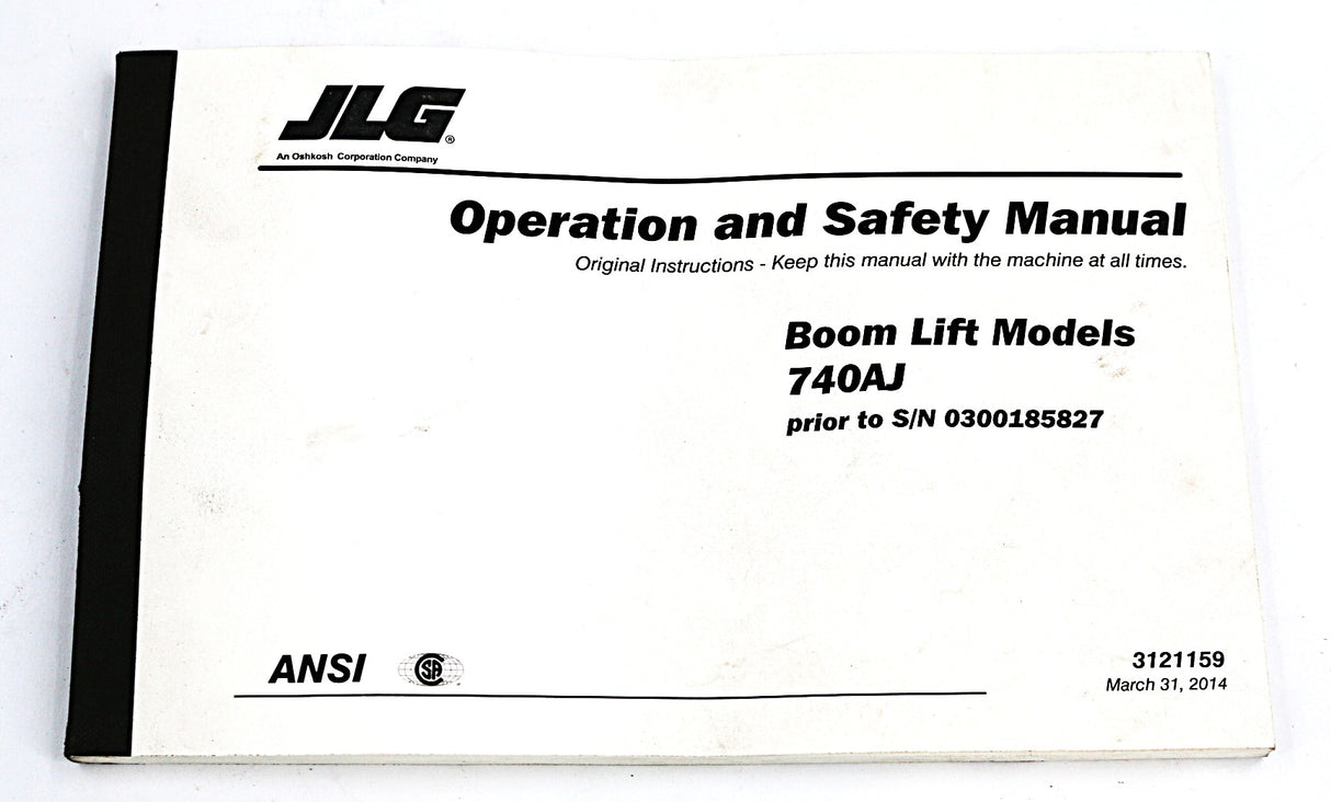 JLG - 3121159 - 740AJ OPER GBL PRIOR SN185828
