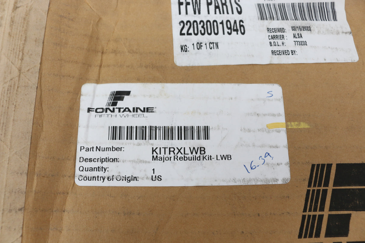 FONTAINE - KITRXLWB - MAJOR REBUILD KIT- LWB