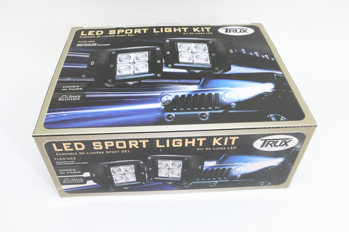 TRUX - TLED-U62 - SURFACE MOUNT UNIVERSAL SQUARE WORKLAMP - PAIR