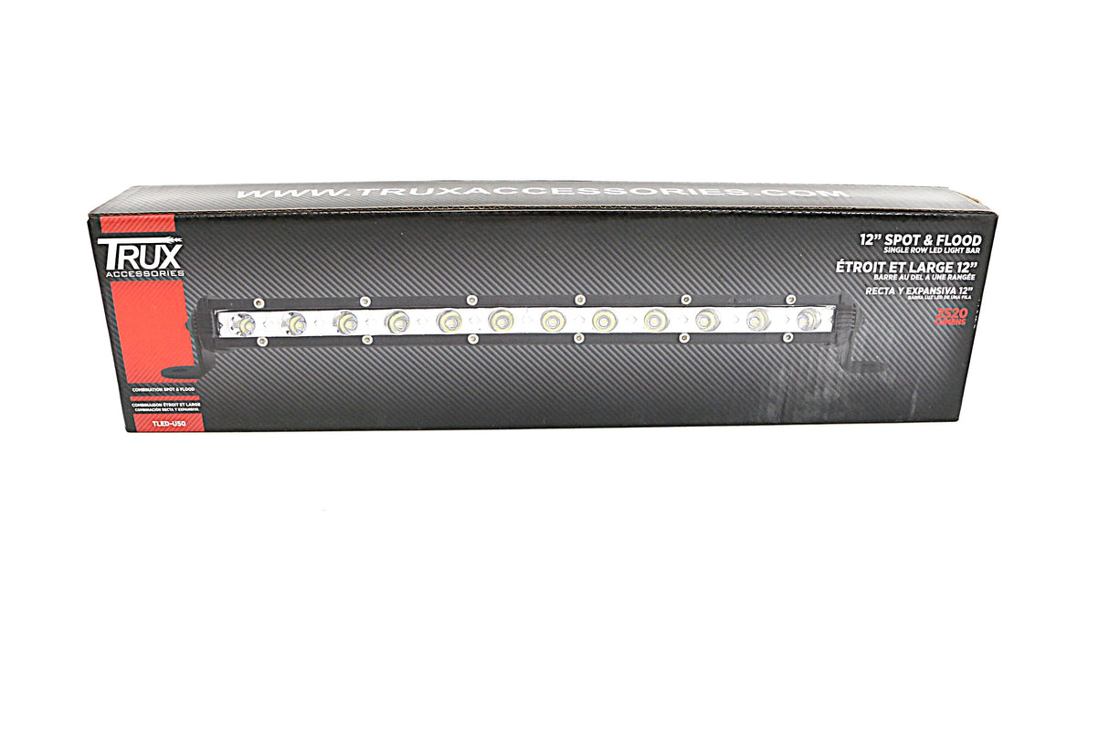 TRUX - TLED-U50 - 12" SINGLE ROW SPOT|FLOOD WORKLIGHT BAR - 2520 L