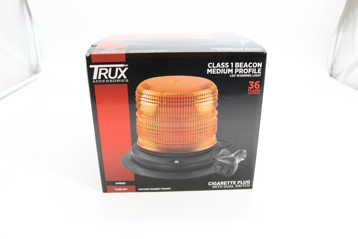 TRUX - TLED-W7 - LED WARNING BEACON AMBER S.A.E. CLASS 1 MED PF