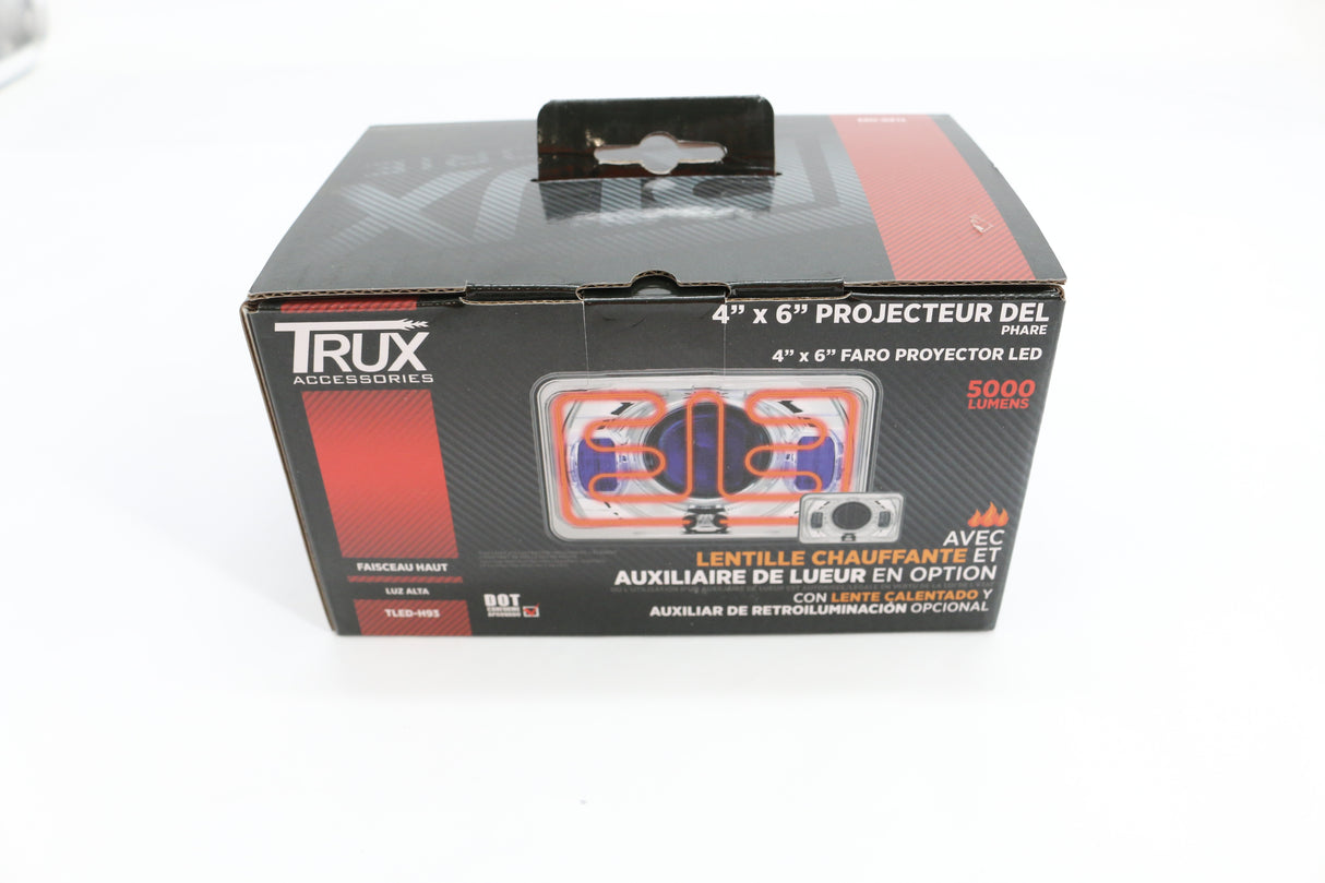 TRUX - TLED-H93 - 4"X 6" HEATED BACKLIT LED PROJECTOR HL - HIGH BEAM