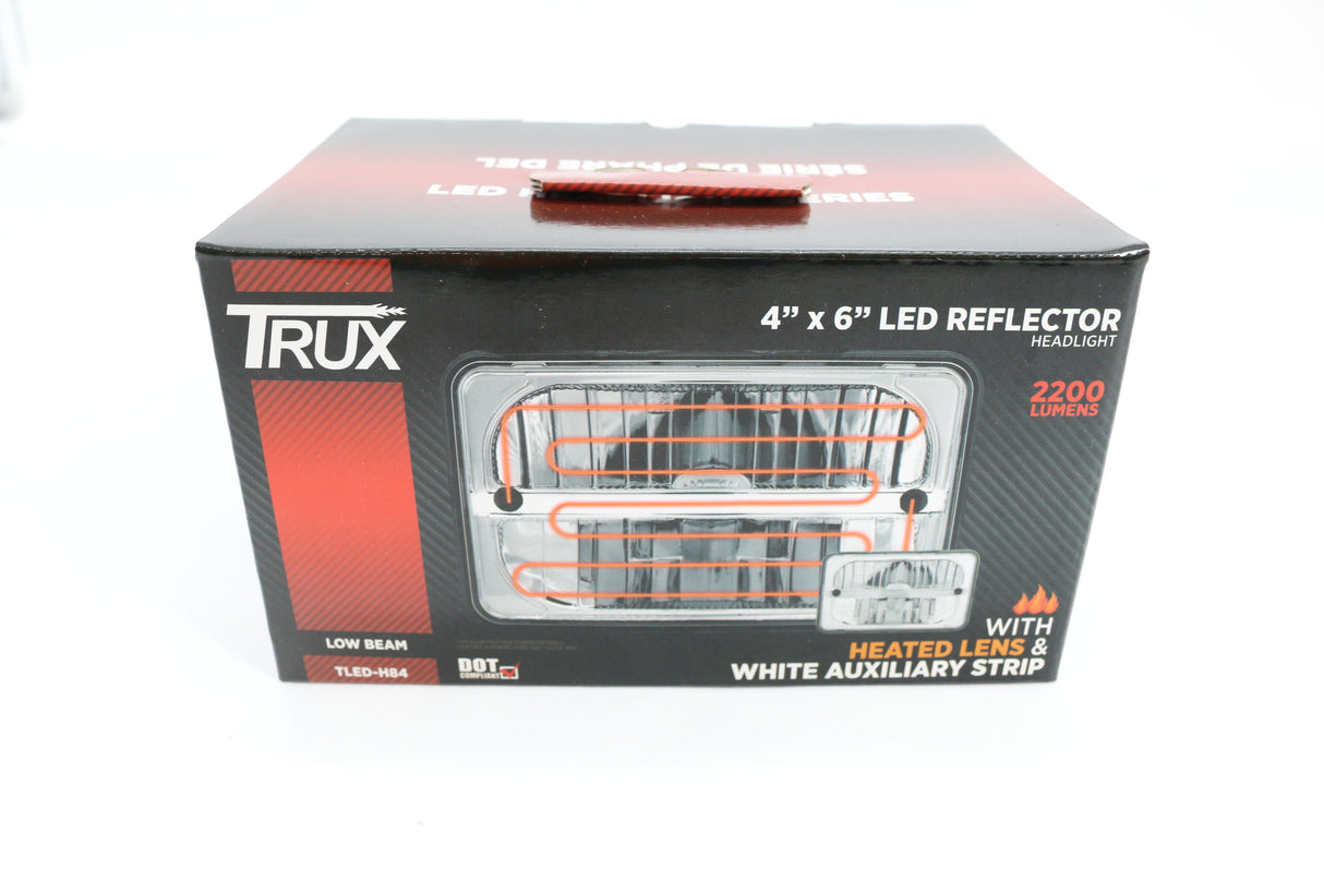 TRUX - TLED-H84 - 4” X 6" HEATED LOW BEAM LED REFLECTOR HEADLIGHT