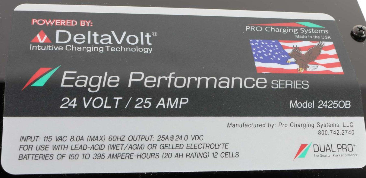 PRO CHARGING SYSTEMS - I2425OBRMJLG - BATTERY CHARGER - ON BOARD 115VAC 8A / 24VDC 25A