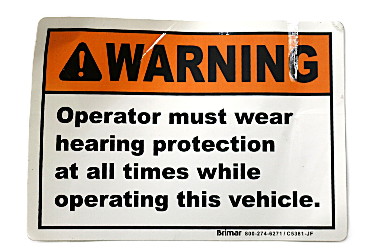 JCB - 332/D1278 - DECAL - WARNING - HEARING PROTECT