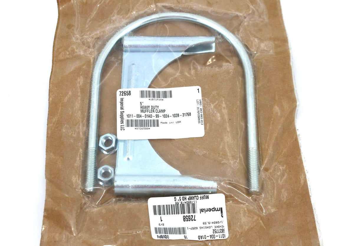IMPERIAL SUPPLIES LLC - 72658 - 5" HVY DUTY MUFFLER CLAMP