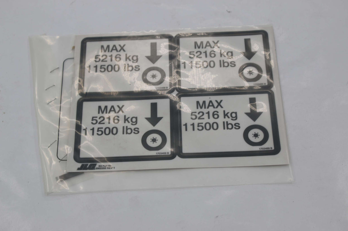 JLG - 2902350 - DECAL-MAX TIRE LOAD