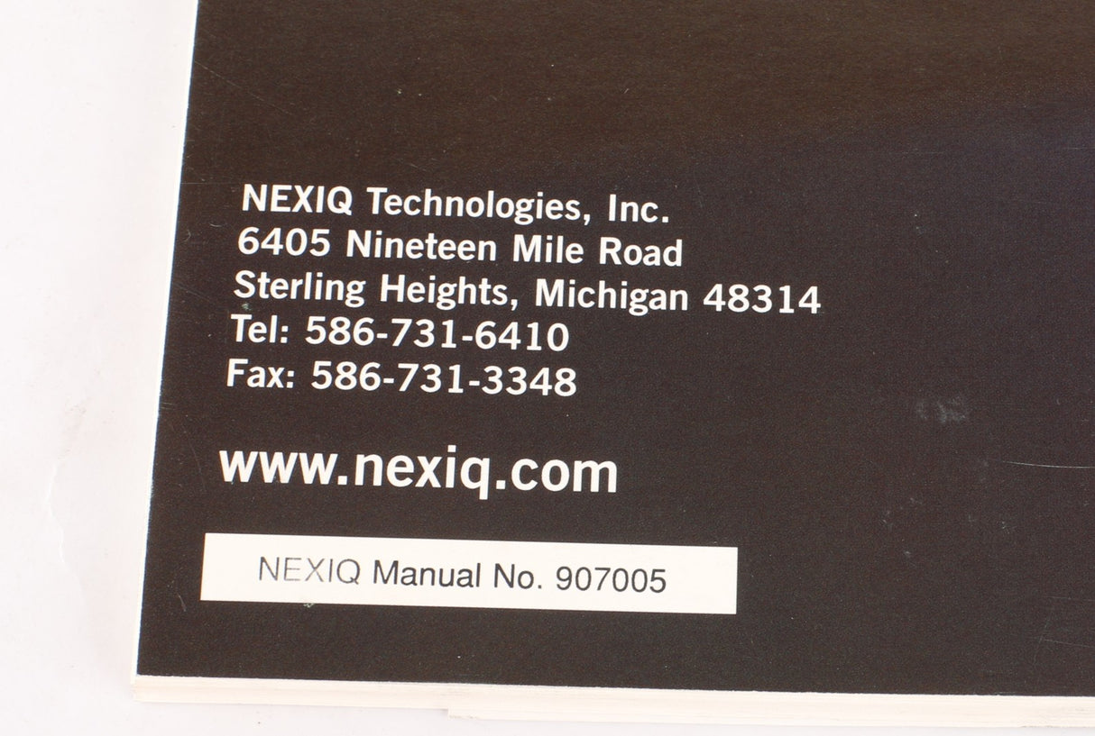 NEXIQ TECH - 907005 - MANUAL
