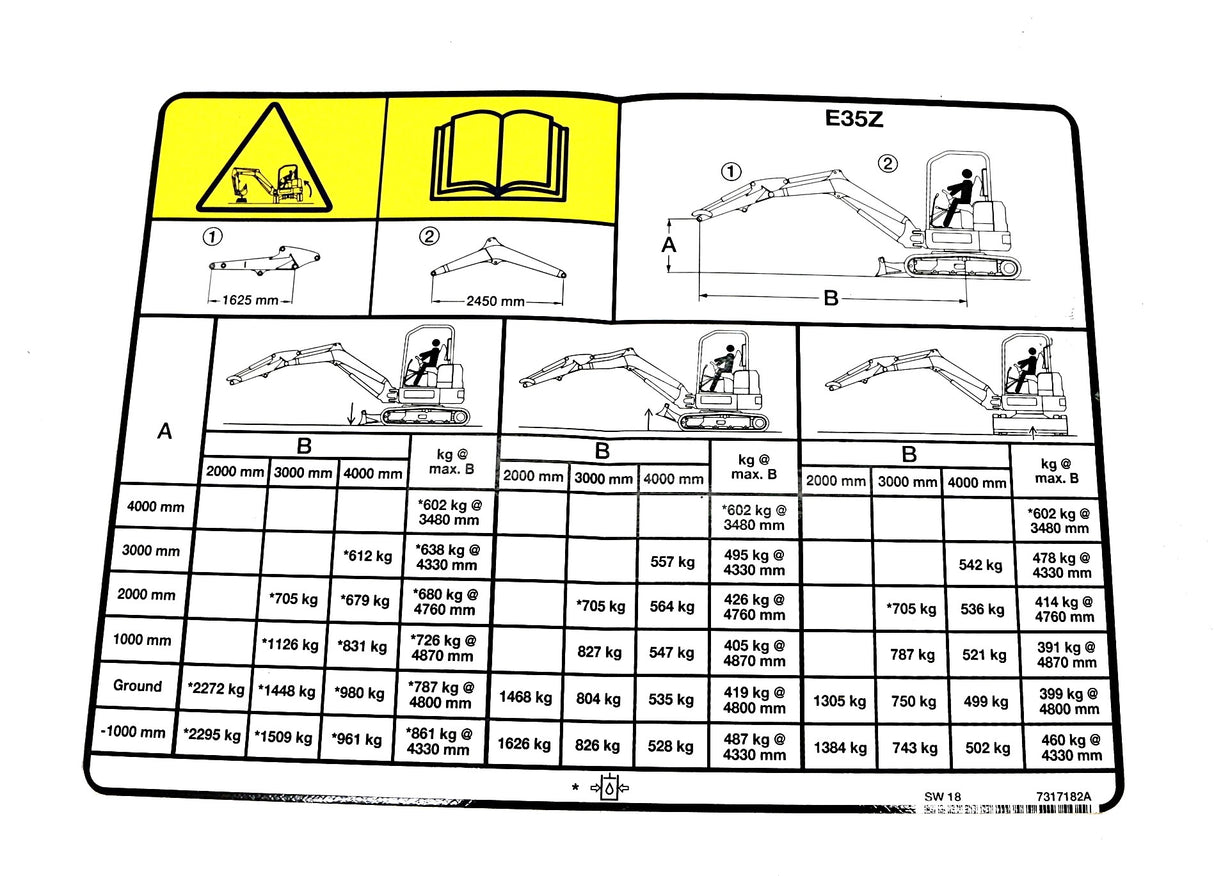 BOBCAT - 7317182 - DECAL LIFT CAPACITY