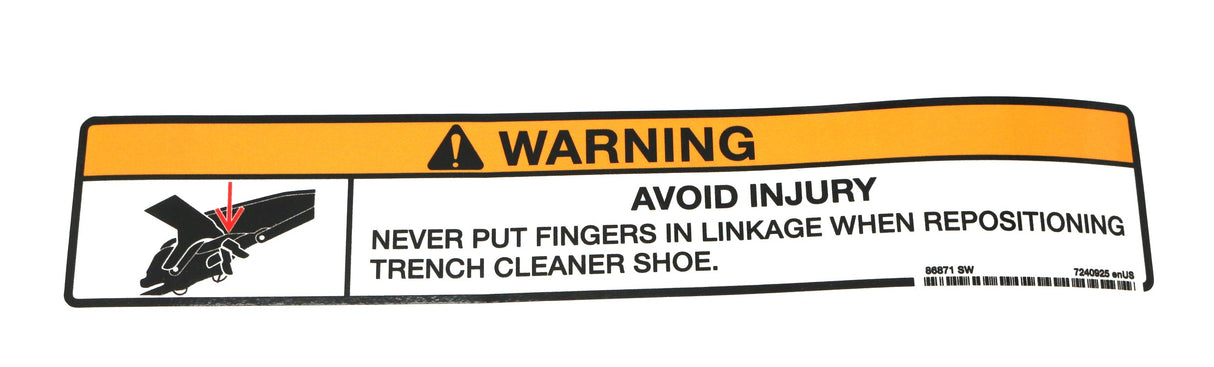 BOBCAT - 7240925 - DECAL - WARNING