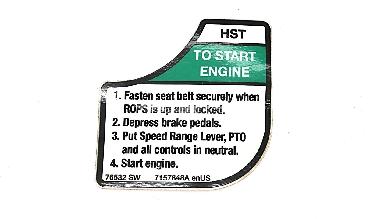 BOBCAT - 7157848 - DECAL - START