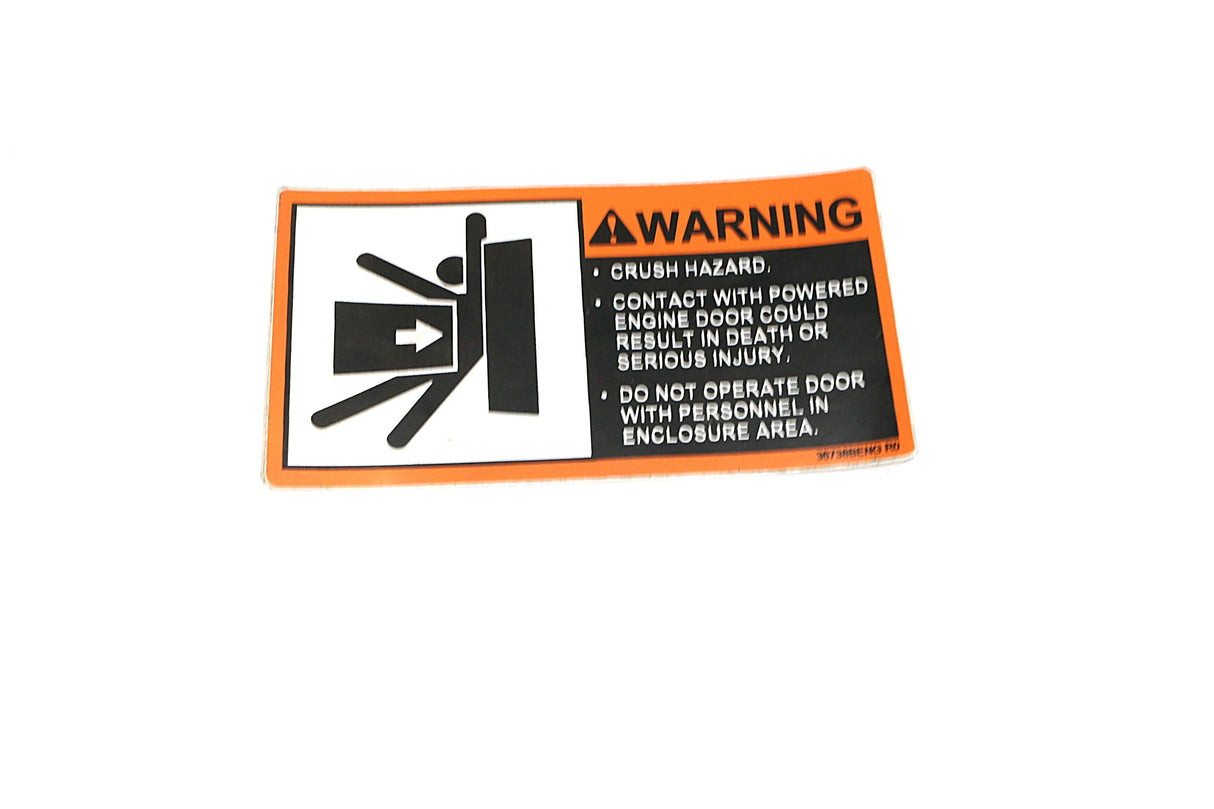 TIGERCAT - 36738BENG - LABEL - CRUSH HAZARD