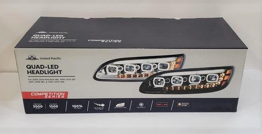 UNITED PACIFIC - 35844 - QUAD-LED BLACKOUT HEADLIGHT PASSENGER SIDE