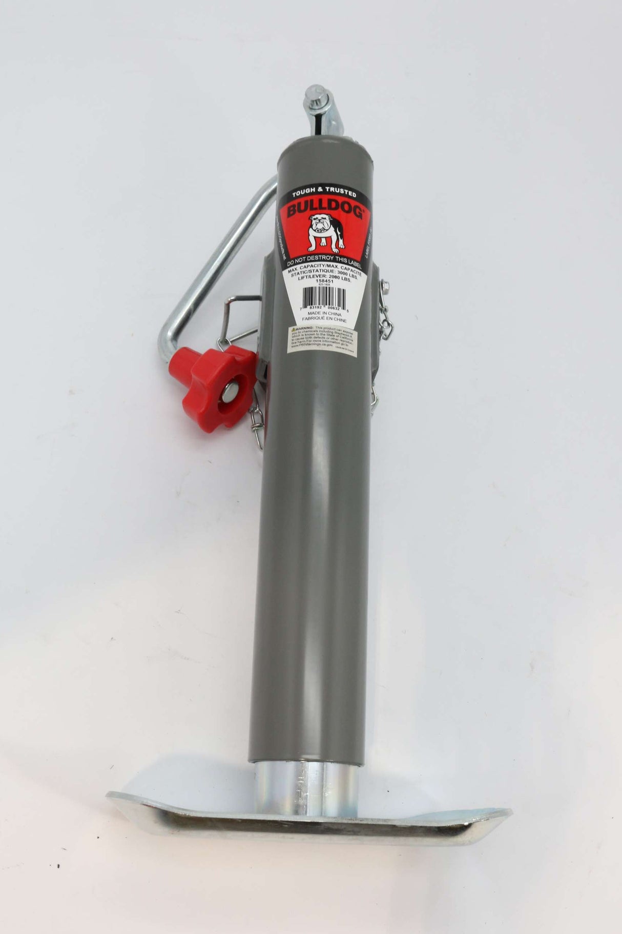 BULLDOG (HORIZON GLOBAL) - 158451 - ROUND TRAILER JACK - SIDE MOUNT - 2000 LBS LIFT
