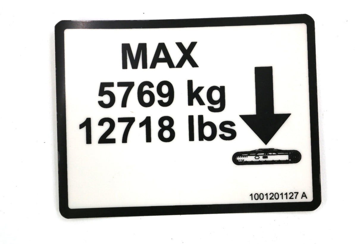 JLG - 1001201127 - DECAL - MAX TRACK LOAD
