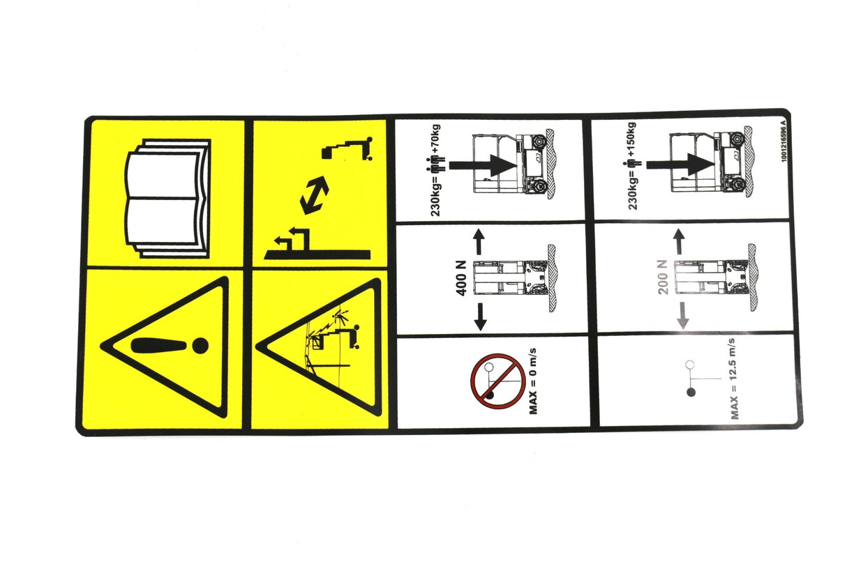JLG - 1001216596 - DECAL - WARNING/CAPACITY/CE