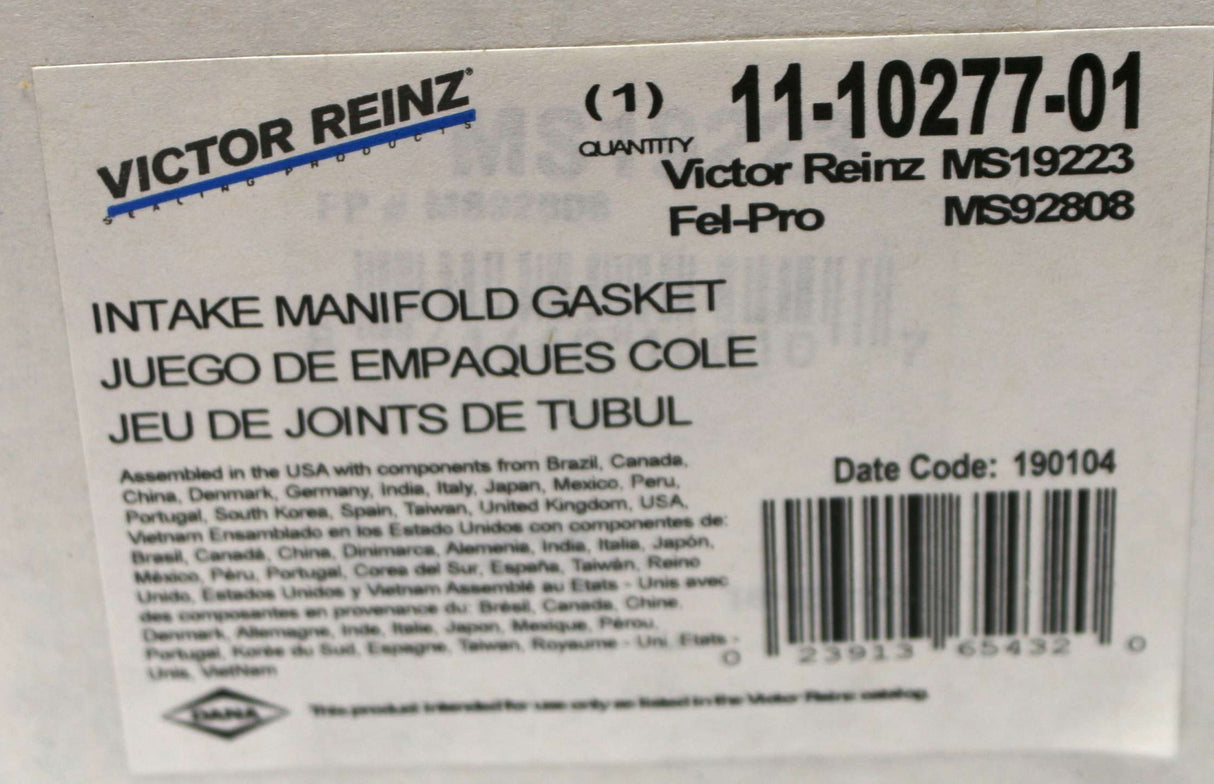 VICTOR REINZ - 11-10277-01 - GASKET - INTAKE MANIFOLD MAHLE MS19223