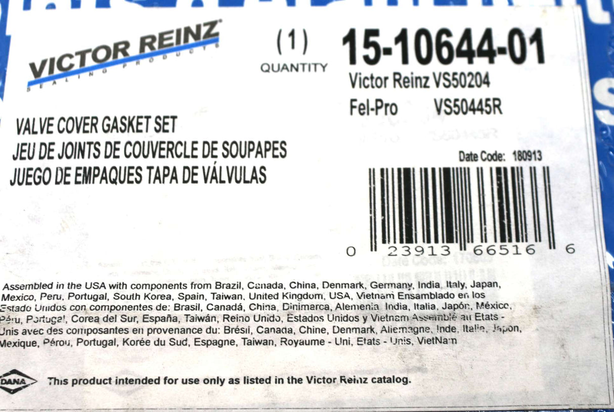 VICTOR REINZ - 15-10644-01 - GASKET SET - VALVE COVER MAHLE VS50204