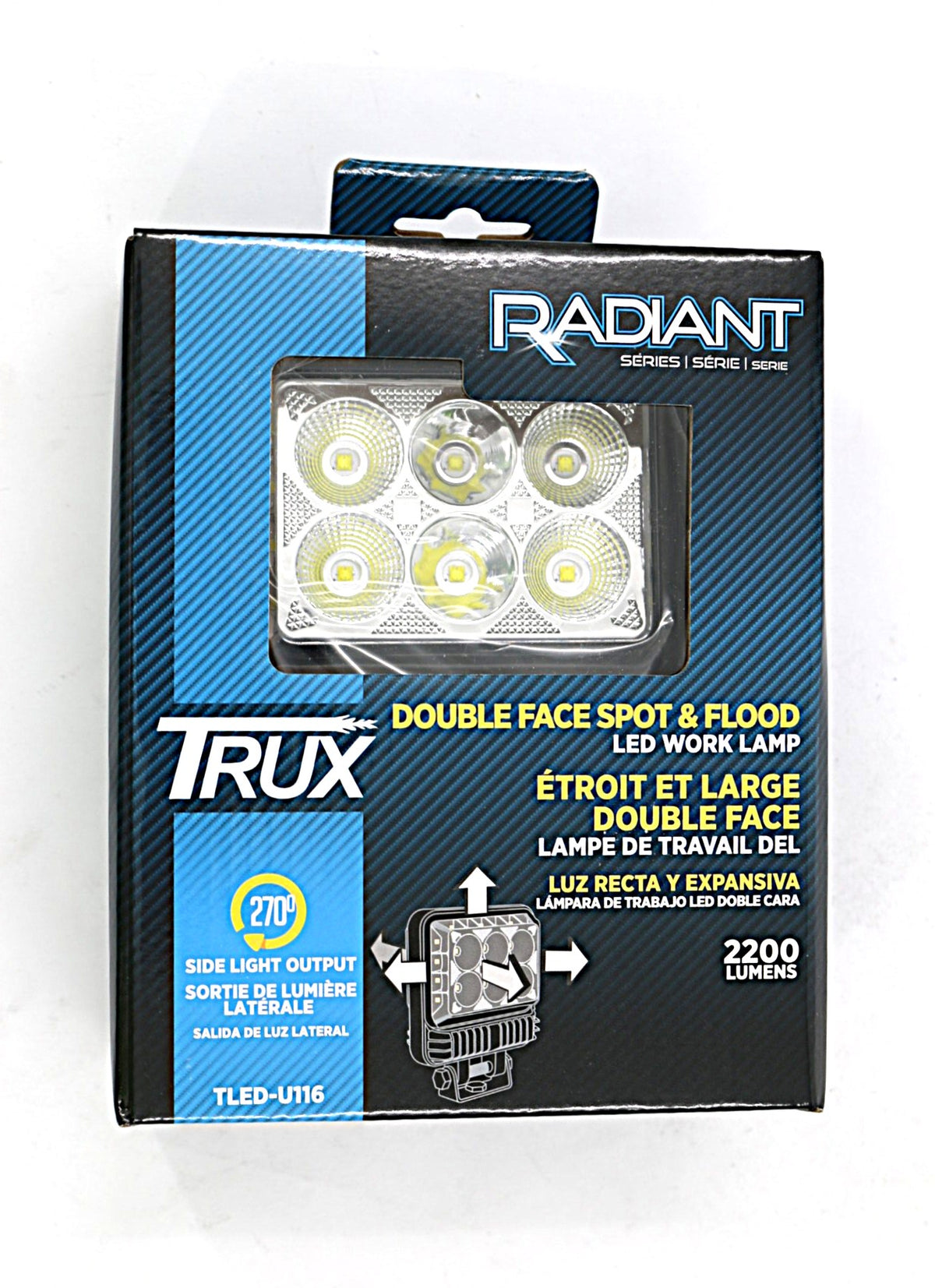 TRUX - TLED-U116 - DBL FACE RADIANT LED WORK LAMP – SPOT & FLOOD COMB