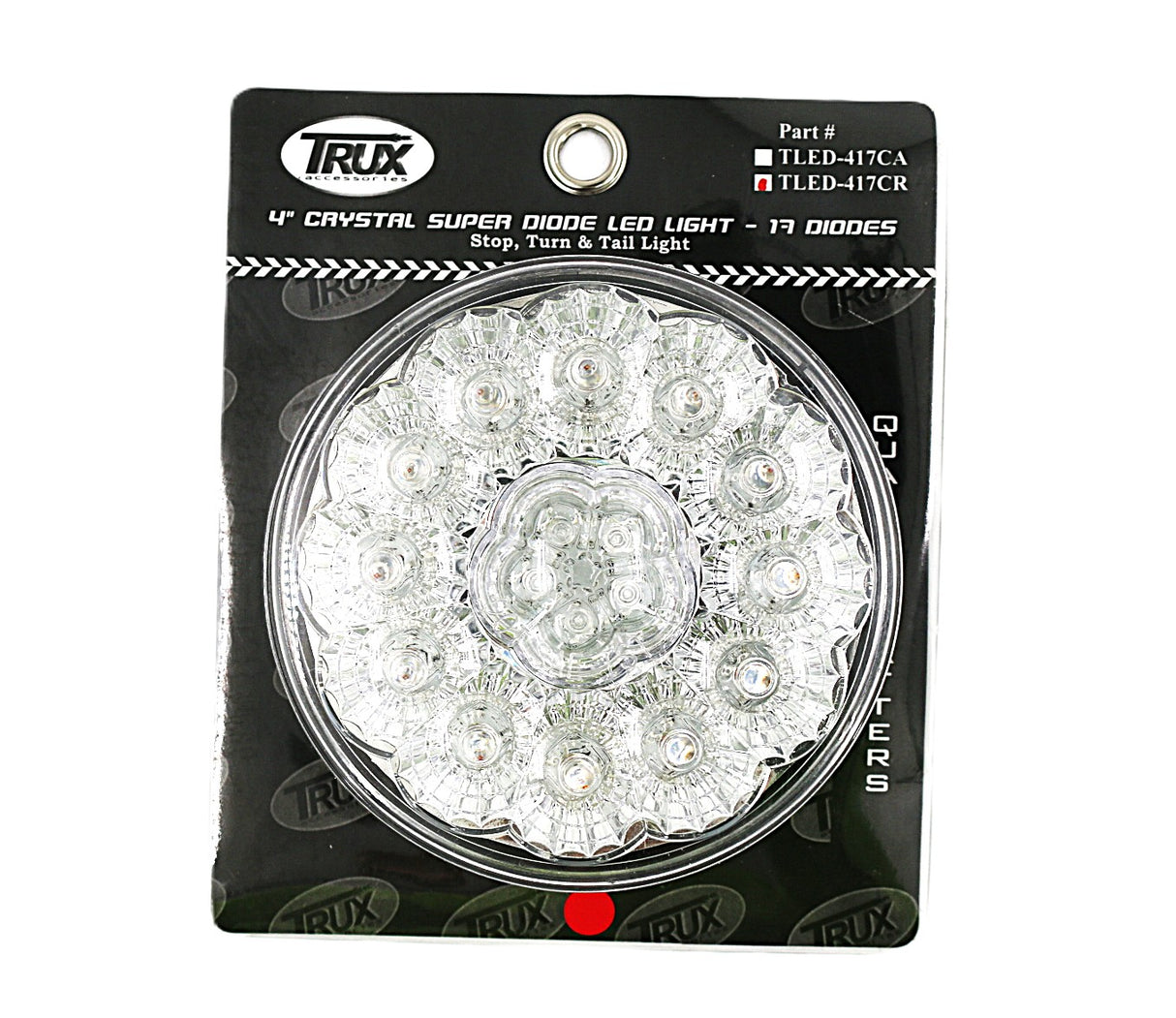 TRUX - TLED-417CR - 4" SUPER DIODE CLEAR RED STOP