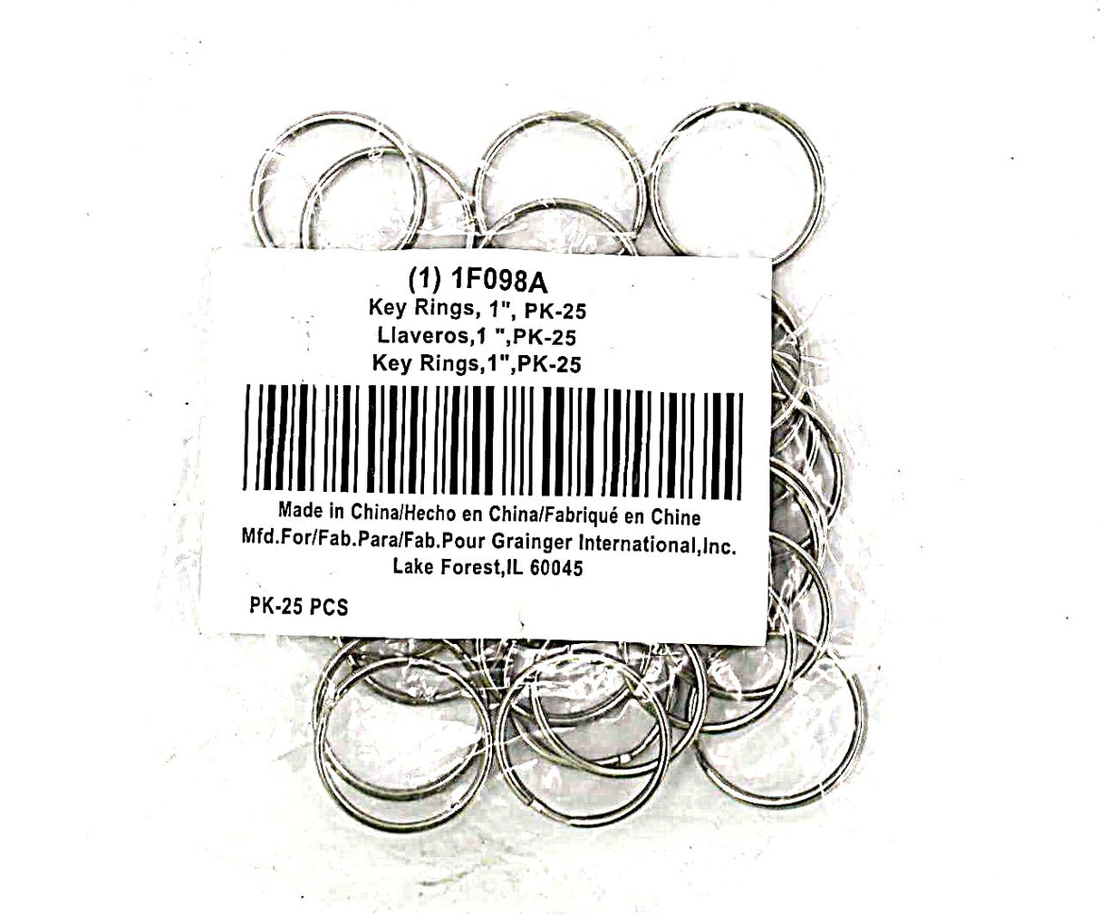 GRAINGER - 1F098 - KEY RING - SPLIT - 1in