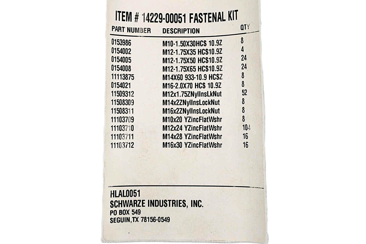 FASTENAL - 14229-00051 - KIT ARDWAREGS FRAME TIE-DOWN