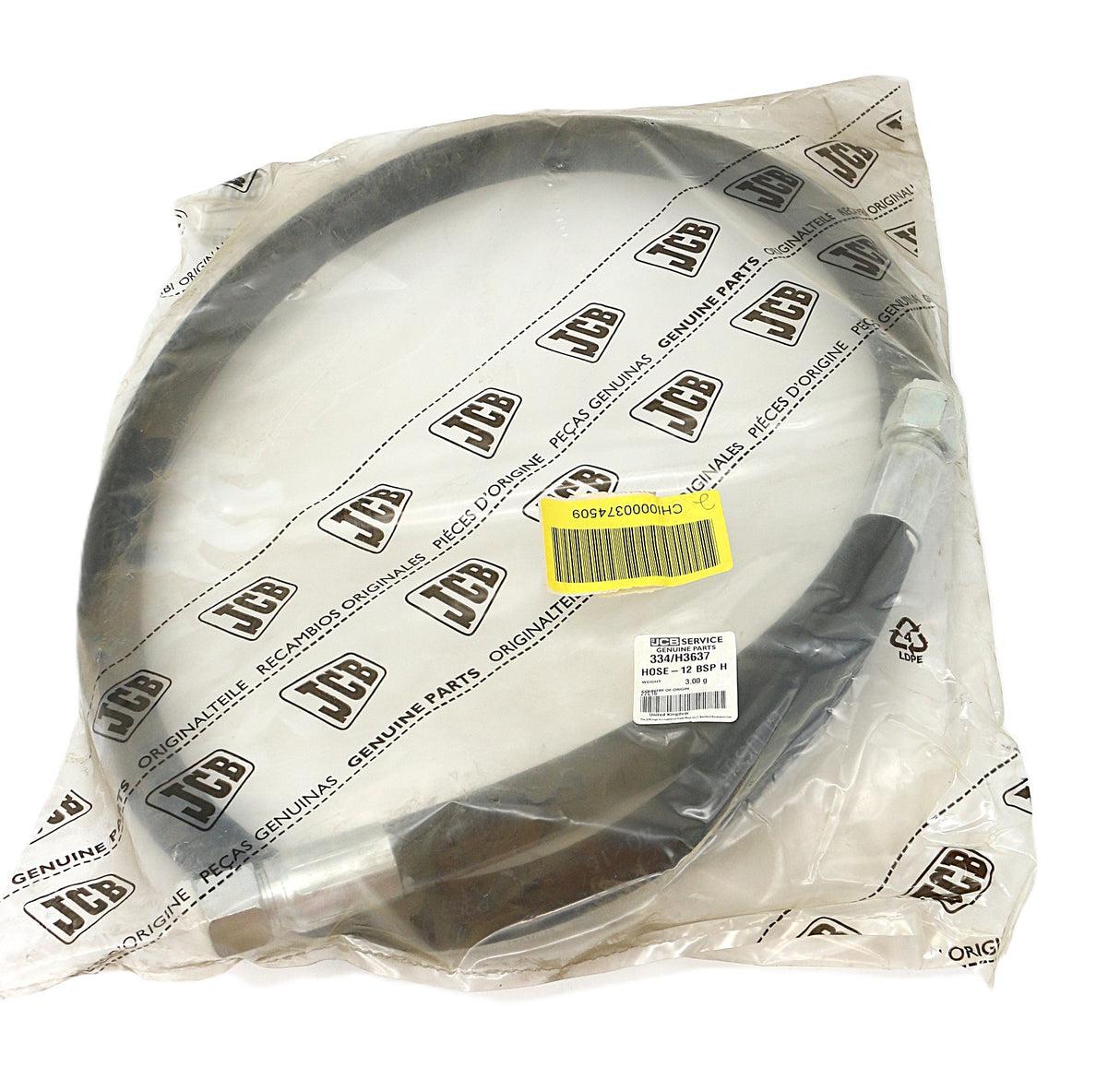 JCB - 334/H3637 - HOSE-12 BSP HP 1660MM A