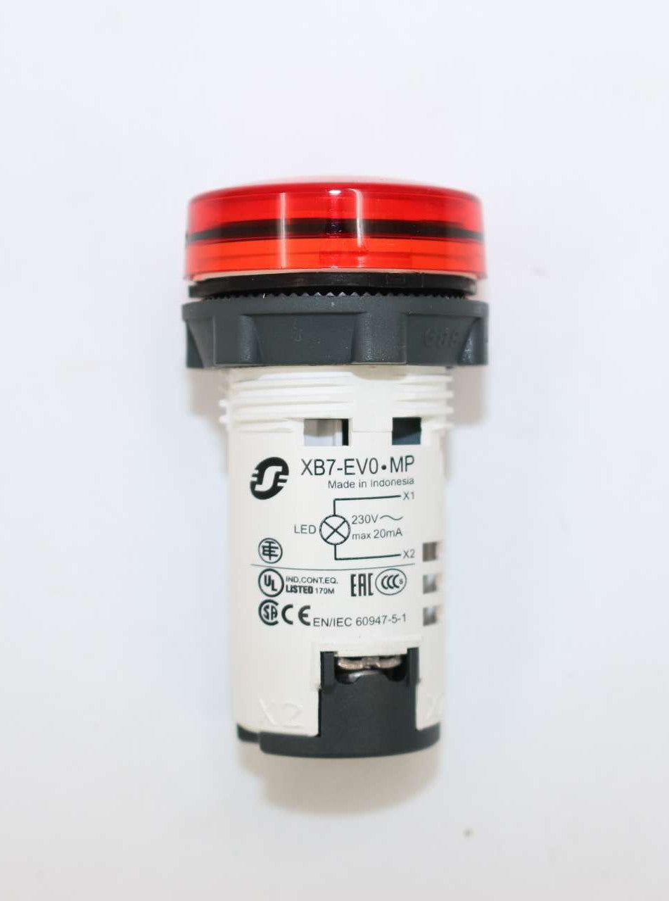 SCHNEIDER ELECTRIC - XB7EV04MP - LIGHT - INDICATOR ROUND RED 22mm LED 230V