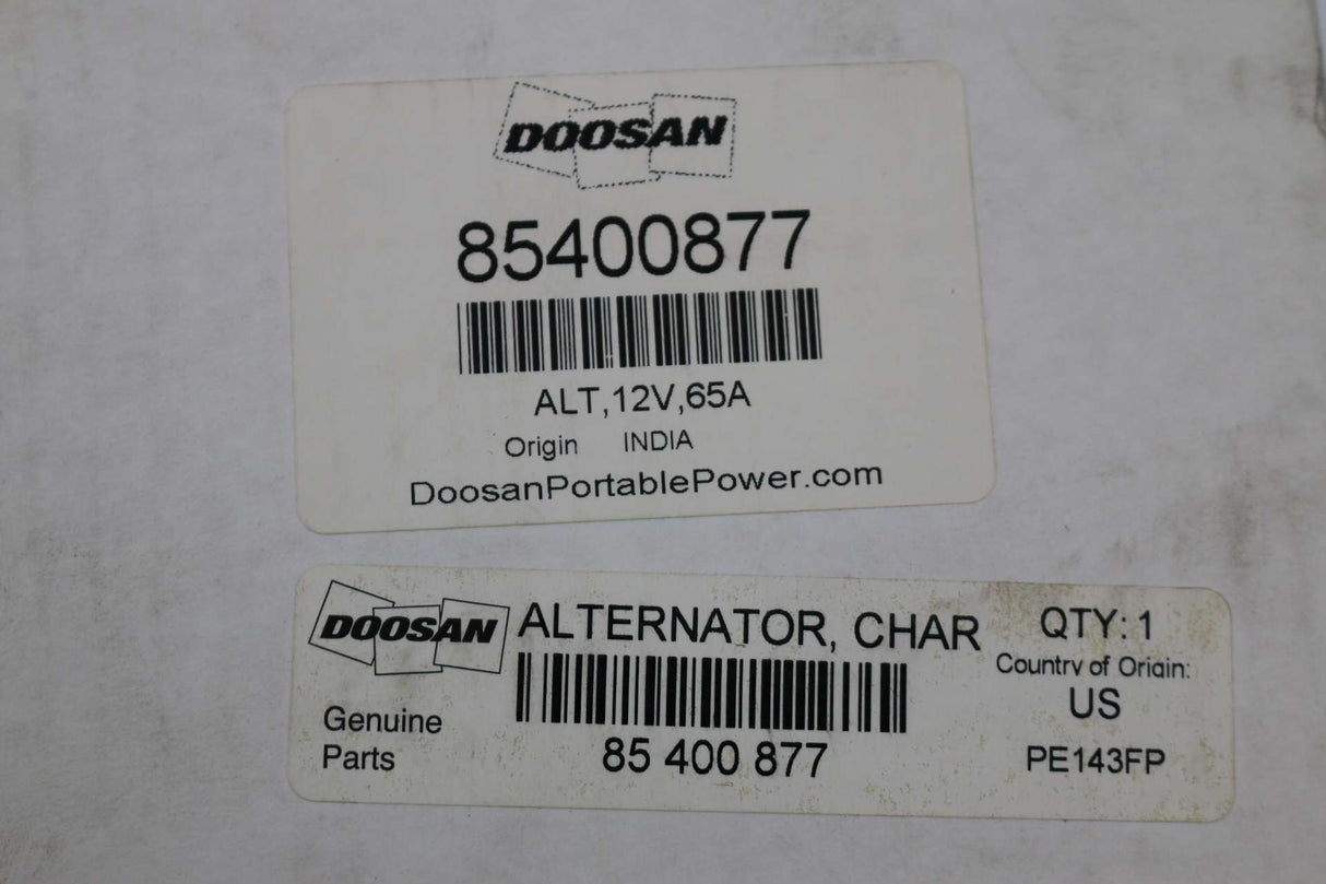 BOBCAT PORTABLE POWER - 85400877 - ALTERNATOR 12V 65A