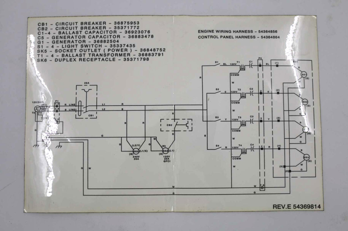 BOBCAT PORTABLE POWER - 54369814 - DECAL - WIRING