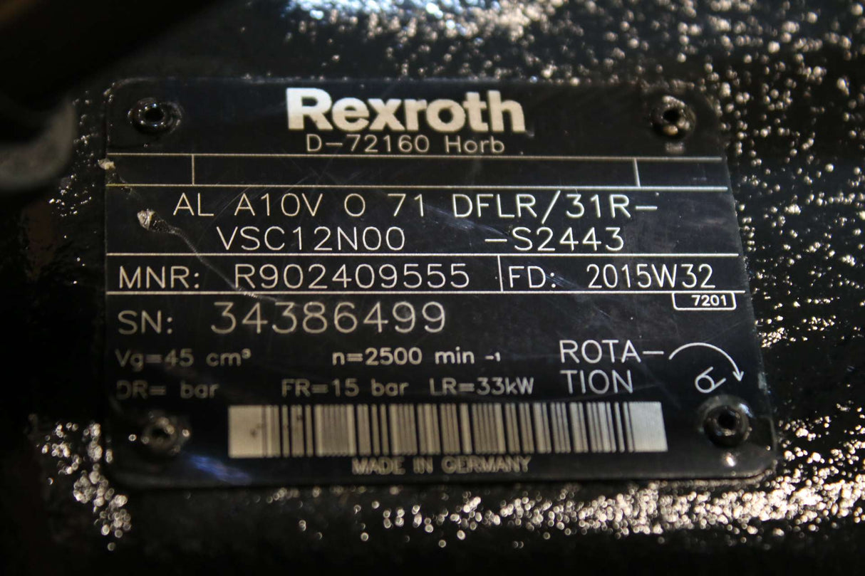 REXROTH - R902409555 - PUMP ASSY VARIABLE FLOW