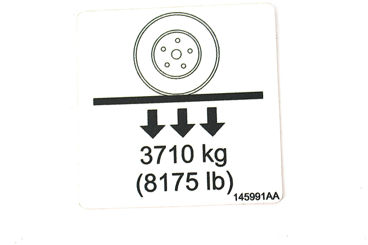 JLG - 70046027 - DECAL - WHEEL LOAD 3710 KG|8175