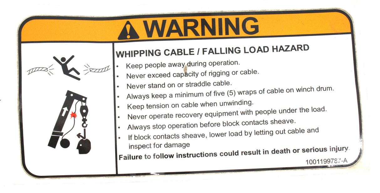 JLG - 1001199787 - DECAL - WINCH WARNING