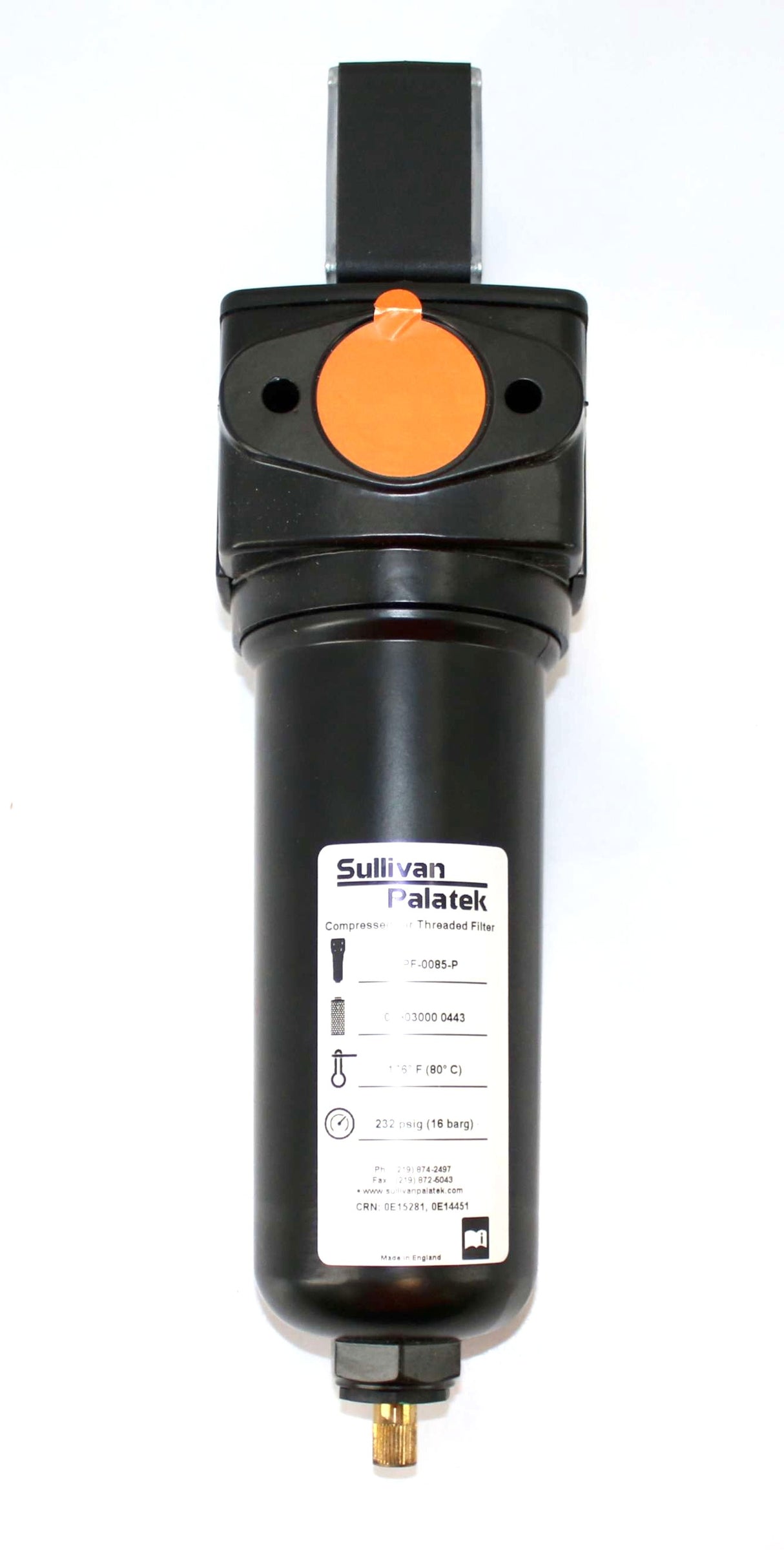 SULLIVAN PALATEK - SPF-0085-P - PALATEK FILTER ASSEMBLY