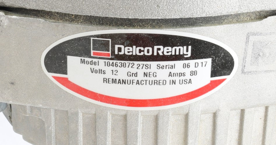 DELCO REMY ELECTRICAL  ­-­ 10463072 ­-­ ALTERNATOR 12V 80 AMPS GRD-NEG