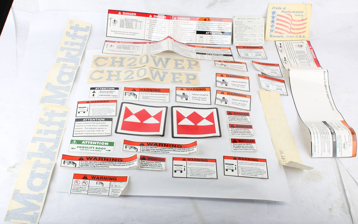 MARKLIFT ­-­ 135691-1 ­-­ SET DECALCH20WEP