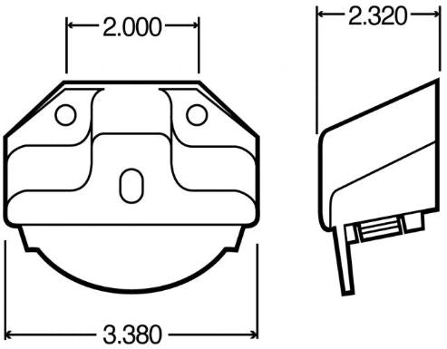 TRUCK-LITE ­-­ 15729 ­-­ BRACKET MOUNT  LICENSE LIGHTS  GRAY POLYCARBONATE