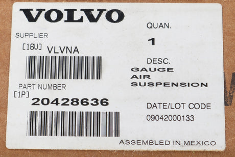 VOLVO ­-­ 20428636 ­-­ PRESSURE GAUGE
