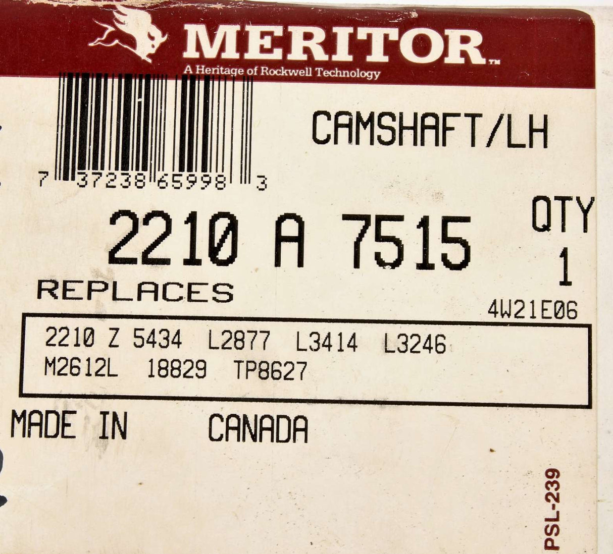 MERITOR  ­-­ 2210A7515 ­-­ CAMSHAFT