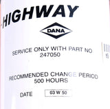 DANA - CLARK OFF HIGHWAY ­-­ 247050 ­-­ TRANSMISSION FILTER - SPIN ON