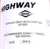 DANA SPICER ­-­ 247050 ­-­ TRANSMISSION FILTER - SPIN ON