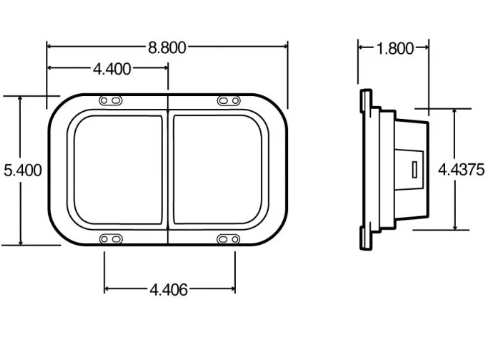 OSHKOSH ­-­ 2GN545 ­-­ 41 SERIES  LH STOP TAIL TURN LIGHT  PL-3  12V