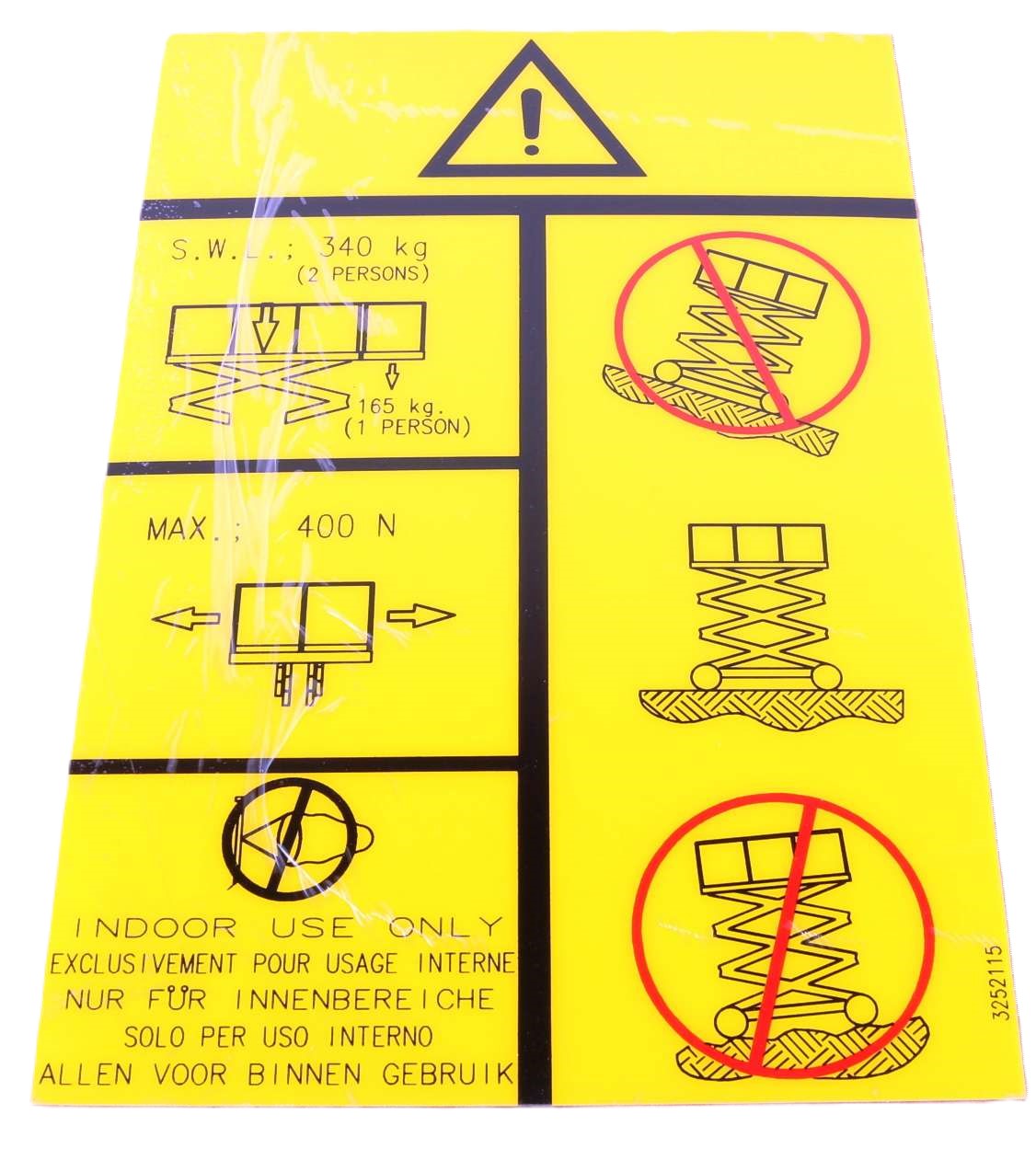 JLG ­-­ 3252115 ­-­ NAMEPLATE  CAP FREITAENG