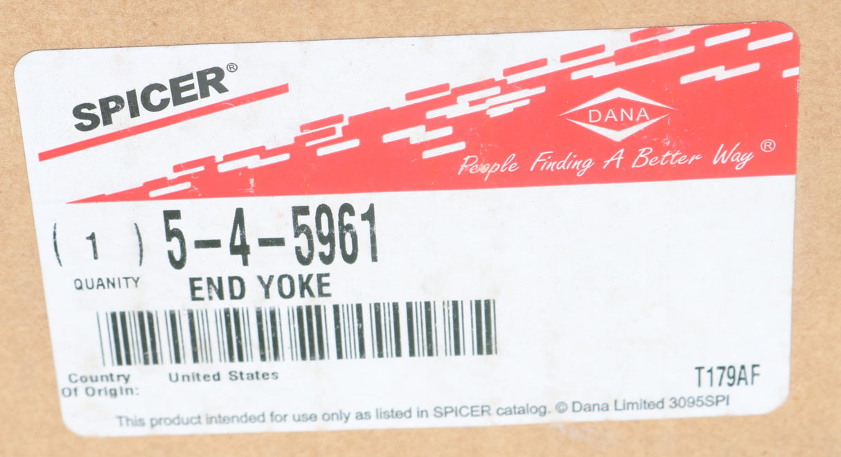 DANA SPICER ­-­ 5-4-5961 ­-­ 1610 SERIES END YOKE ASSEMBLY